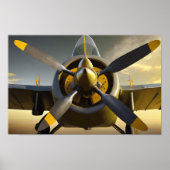 Spitfire-propellers voor vliegtuigen poster (Voorkant)