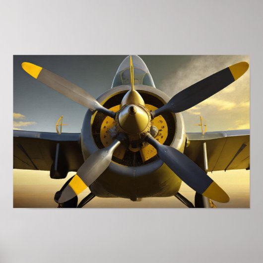 Spitfire-propellers voor vliegtuigen poster (Voorkant)
