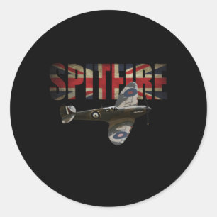 Spitfire RAF Supermarine WW2 gevechtsvliegtuig Uni Ronde Sticker