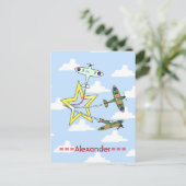 Spitfire Star Blue Sky Briefkaart (Staand voorkant)