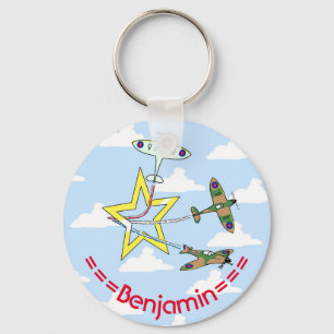 Spitfire Star Blue Sky Key Ring Sleutelhanger