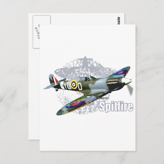 Spitfire Supermarine Briefkaart (Voorkant / Achterkant)