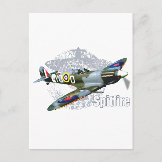Spitfire Supermarine Briefkaart (Voorkant)