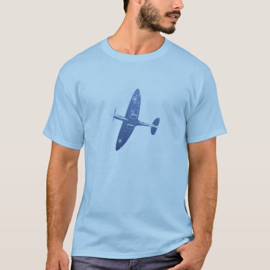 Spitfire T-Shirt Light Blue (Voorkant)