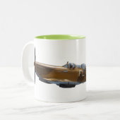 Spitfire uit de strijd om Groot-Brittannië Tweekleurige Koffiemok (Voorkant links)