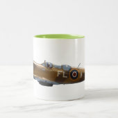 Spitfire uit de strijd om Groot-Brittannië Tweekleurige Koffiemok (Center)