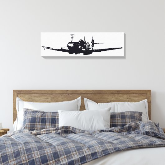 *Spitfire* van David Goodall Canvas Afdruk (Insitu (Slaapkamer))