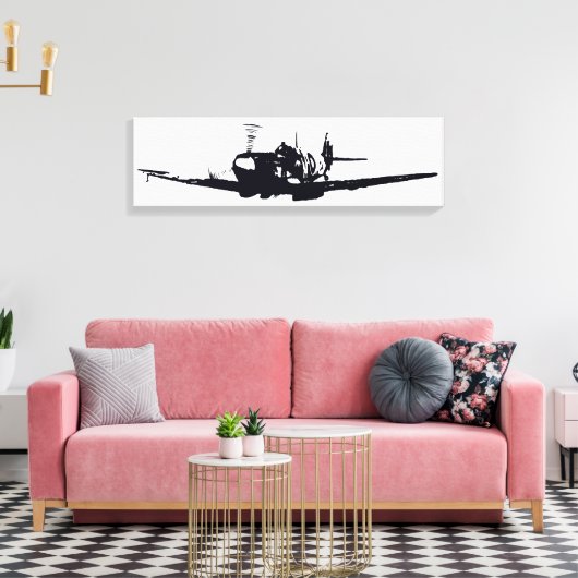 *Spitfire* van David Goodall Canvas Afdruk (Insitu (Woonkamer))