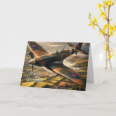 Spitfire-verjaardagskaart Kaart (Gele Bloem)