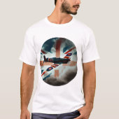 Spitfire Vliegtuig Gevechtsvliegtuig Engeland UK T-shirt (Voorkant)