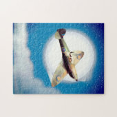 Spitfire-vliegtuig reisposterprint legpuzzel (Horizontaal)