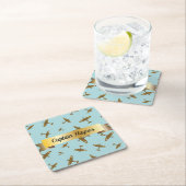 Spitfire War Planes on Light Blue Kartonnen Onderzetters (Insitu)