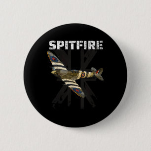 Spitfire WW2 Battle of Britain gevechtsvliegtuig A Ronde Button 5,7 Cm