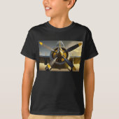Spitfire WWII jachtvliegtuig propellers T-shirt (Voorkant)