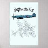 Spitfire XIX (Mk 19) Poster (Voorkant)