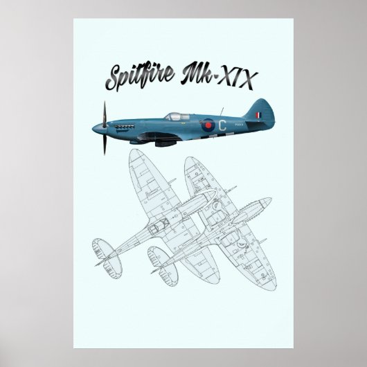 Spitfire XIX (Mk 19) Poster (Voorkant)