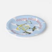 Spitfires 60th Blauwe Lucht Papieren Bord (Gekanteld)