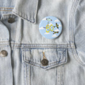 Spitfires 80ste verjaardag (Blauwe Lucht) Ronde Button 5,7 Cm (In situ)