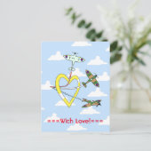 Spitfires Blauwe Lucht Hart Ansichtkaart Briefkaart (Staand voorkant)