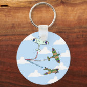 Spitfires - Luchtshow - Verjaardag Sleutelhanger (Voorkant)