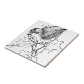  spits zwart-wit tegeltje (Zijkant)