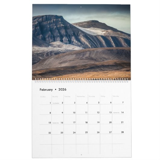 Spitsbergen 2026 kalender (Feb 2026)