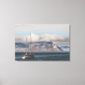 Spitsbergen Spitsbergen Zeilboot Canvas Afdruk (Voorkant)