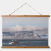 Spitsbergen Spitsbergen Zeilboot Hangend Wandkleed (Voorkant)