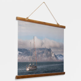 Spitsbergen Spitsbergen Zeilboot Hangend Wandkleed