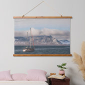 Spitsbergen Spitsbergen Zeilboot Hangend Wandkleed (Slaapkamer)