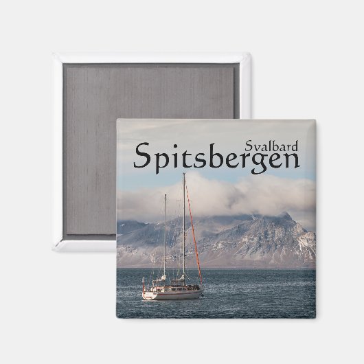 Spitsbergen Spitsbergen Zeilboot Magneet (Voorkant / Achterkant)