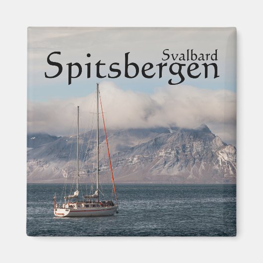 Spitsbergen Spitsbergen Zeilboot Magneet (Voorkant)