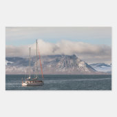 Spitsbergen Spitsbergen Zeilboot Rechthoekige Sticker (Voorkant)