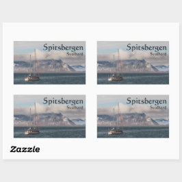 Spitsbergen Spitsbergen Zeilboot Rechthoekige Sticker