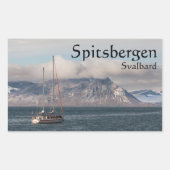 Spitsbergen Spitsbergen Zeilboot Rechthoekige Sticker (Voorkant)