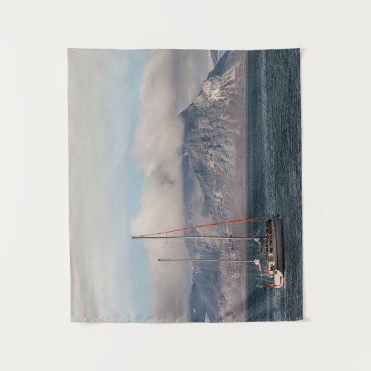 Spitsbergen Spitsbergen Zeilboot Wandkleed (Voorkant)