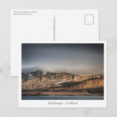 Spitsbergen Svalbard Landschapsfoto Briefkaart (Voorkant / Achterkant)