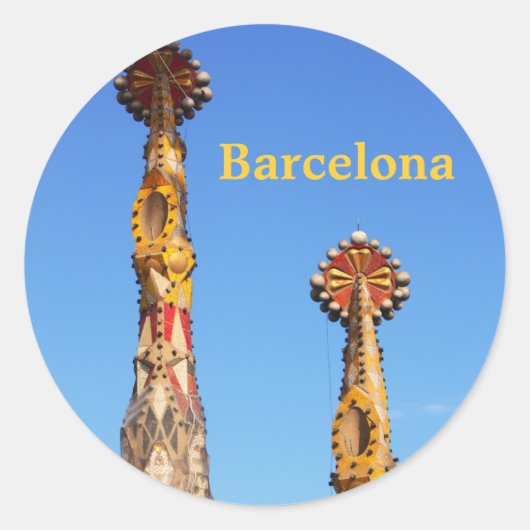 Spitsen van de Sagrada Familia Ronde Sticker (Voorkant)