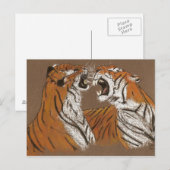 Spitserende mad-tigers - briefkaart (Voorkant / Achterkant)