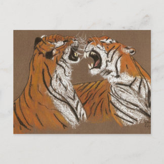 Spitserende mad-tigers - briefkaart