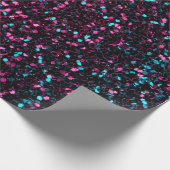 Spitsroze blauwe mozaïekglitter (Mandala) Cadeaupapier (Hoek)