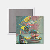 Spitssnuitsnavelhaai Magneet (Voorkant / Achterkant)