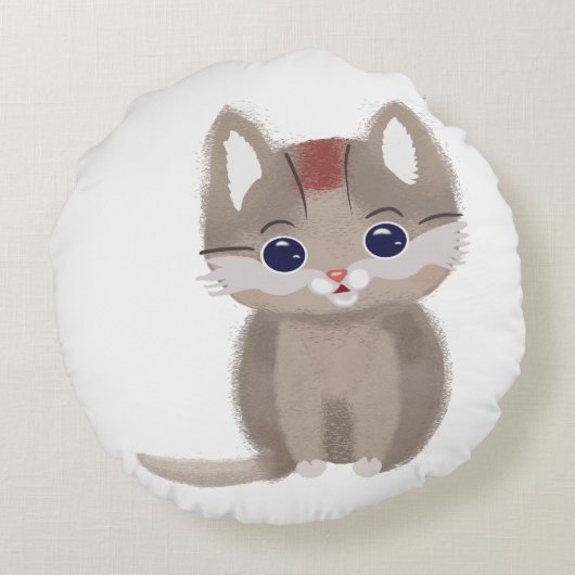 Spitssnuitsnavelhaai Rond Kussen (Achterkant)