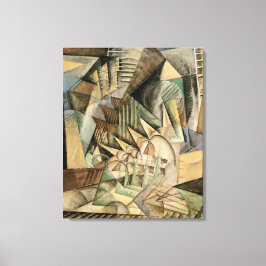 Spitsuur, New York door Max Weber, Vintage Cubisme Canvas Afdruk