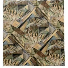 Spitsuur, New York door Max Weber, Vintage Cubisme Douchegordijn