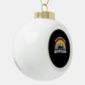 Spitters Are Quitters Inappropriate Edgy Adult Hum Keramische Bal Ornament (Links)