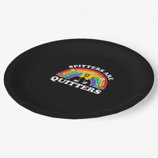 Spitters Are Quitters Inappropriate Edgy Adult Hum Papieren Bordje (Gekanteld)