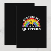 Spitters Zijn Opgemers Ongepast Edgy Volwassen Hum Feestdagenkaart (Voorkant / Achterkant)