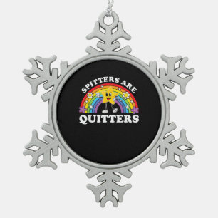 Spitters Zijn Opgemers Ongepast Edgy Volwassenen H Tin Sneeuwvlok Ornament
