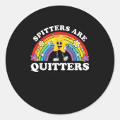 Spitters zijn stoppers die ongepaste edgy volwasse ronde sticker (Voorkant)